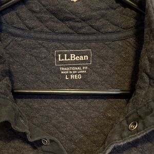 L.L. Bean Black Quilted Shirt Jacket